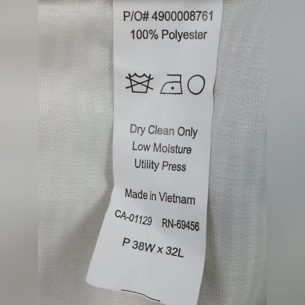 Lauren Ralph Lauren Dress Pants Mens Size 38x32 Khaki Stone Polyester NWT $75.00